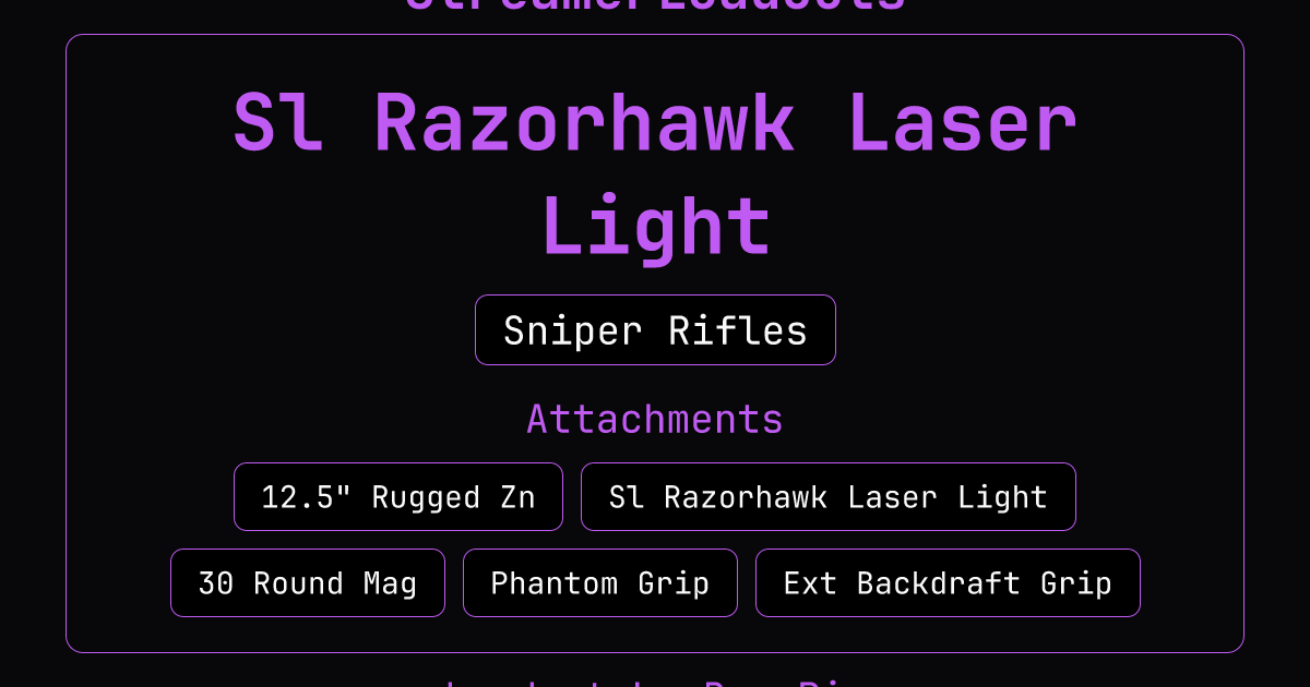 Sl Razorhawk Laser Light Loadout by BearPig - StreamerLoadouts